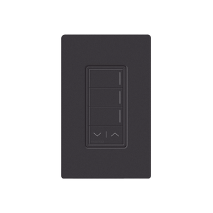 (RadioRa3) Botonera Sunnata Negro 3 escenas y 2 botones subir/bajar para Radio RA3, programe escenas diferentes en cada botón.