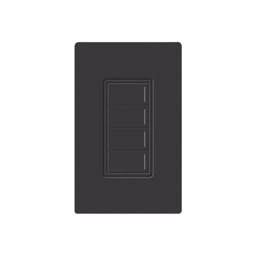 (RadioRa3) Botonera Sunnata Negro 3 escenas y 2 botones subir/bajar para Radio RA3, programe escenas diferentes en cada botón.