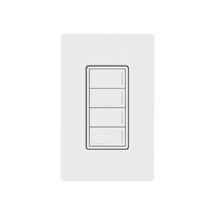 (RadioRa3) Botonera Sunnata Blanco 3 escenas y 2 botones subir/bajar para Radio RA3, programe escenas diferentes en cada botón.