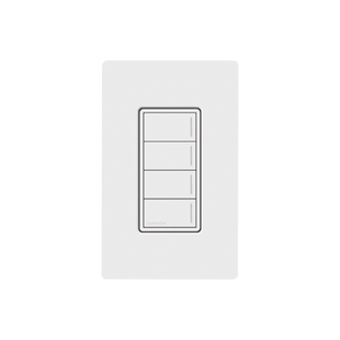 (RadioRa3) Botonera Sunnata Blanco 3 escenas y 2 botones subir/bajar para Radio RA3, programe escenas diferentes en cada botón.