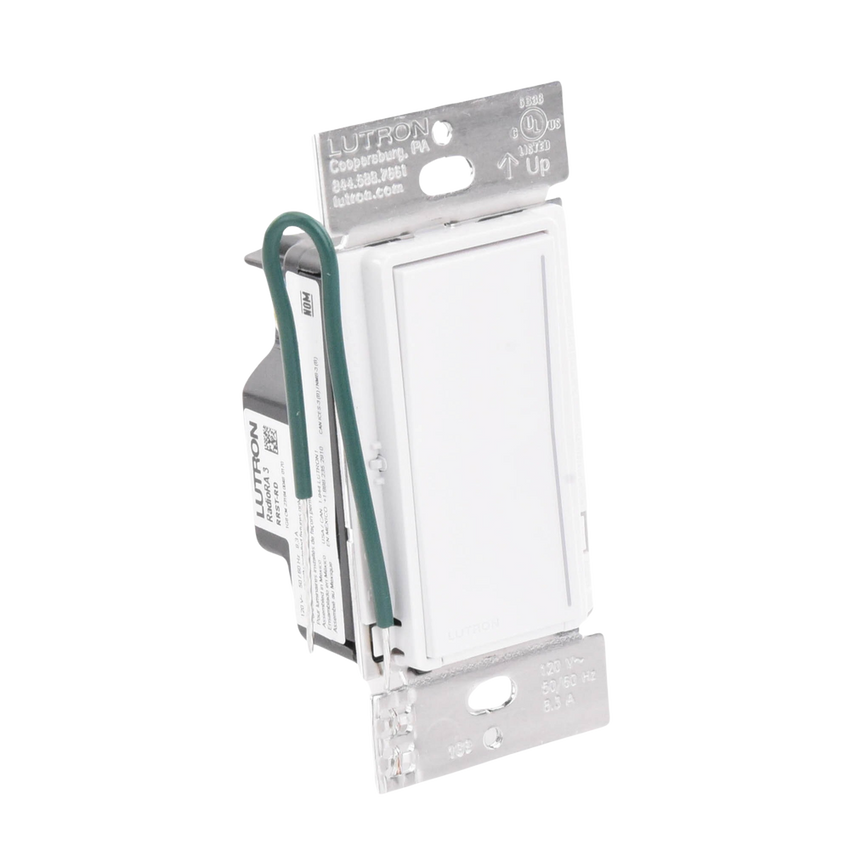 (RadioRa3) )Atenuador (dimmer) Auxiliar de pared, compañero de atenuadores multilocación. Usar en 3 vías o escalera.