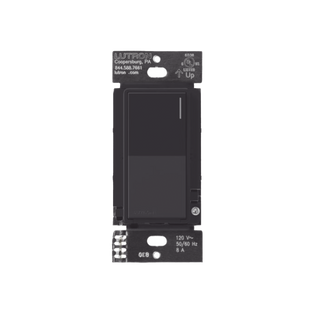 (RadioRA3) Apagador Auxiliar de pared, compañero de apagadores multilocación. Usar en 3 vías o escalera. Color negro.