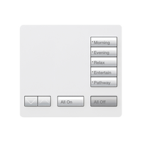 Teclado seetouch, sobre mesa 5 botones,  Botonera Retroiluminada / programe escenas diferentes en cada botón.