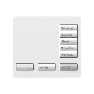 Teclado seetouch, sobre mesa 5 botones,  Botonera Retroiluminada / programe escenas diferentes en cada botón.