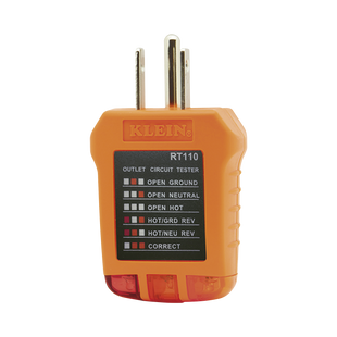 Probador de Tomacorrientes Estándar, con Secuencia de Luces para Indicar un Cableado Correcto/Incorrecto.