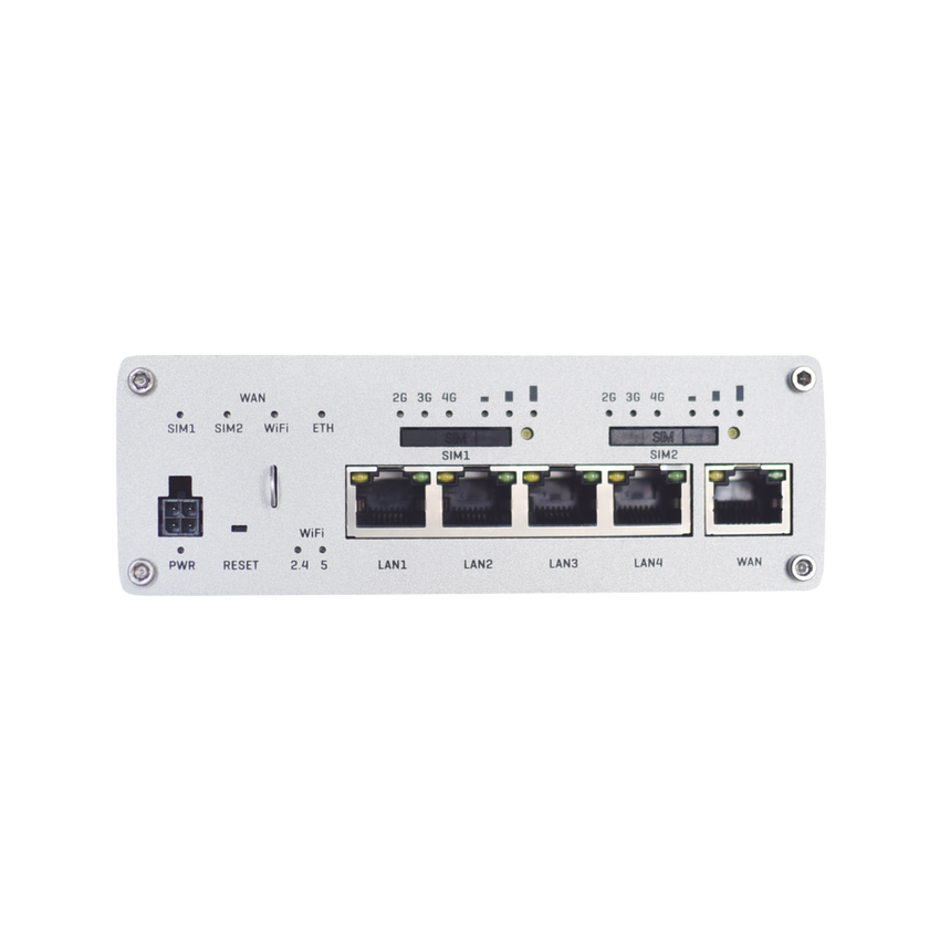Router Industrial Dual LTE Cat 6 / 600 Mbps / 5 Puertos Gigabit / WiFi 5 / Doble SIM / GNSS / PoE / -40�C a 75�C