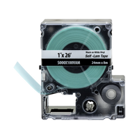 Casete de Etiquetas Autolaminadas de Cinta Continua, de 24 (1 in) mm de Ancho, 8 m de Largo, Para Cables de 2.5 a 5.1 mm (10 - 12 AWG) de Diámetro, Color Blanco