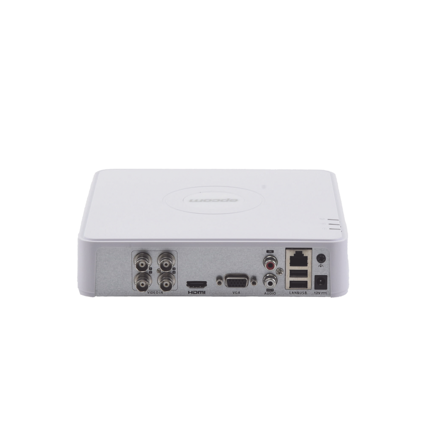 DVR 4 Canales TurboHD + 1 Canal IP / 2 Megapixel (1080p) Lite / Acusense Lite (Evita Falsas Alarmas) / Audio por coaxitron / 1 Bahía de Disco Duro / H.265+ / Salida de Vídeo Full HD