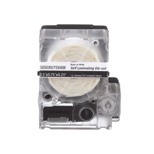 Casete de 200 Etiquetas Autolaminadas de 12.7 x 31.8 mm, para Cables de 3.1 a 7 mm de Diámetro, Área de Impresión Color Blanco