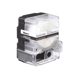 Casete de 200 Etiquetas Autolaminadas de 25.4 x 38.1 mm (1 x 1.5 Pulgadas), para Cables de 3.1 a 7 mm (0.12 a 0.28 Pulgadas) de Diámetro, Área de Impresión Color Blanco