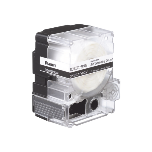 Casete de 200 Etiquetas Autolaminadas de 25.4 x 38.1 mm (1 x 1.5 Pulgadas), para Cables de 3.1 a 7 mm (0.12 a 0.28 Pulgadas) de Diámetro, Área de Impresión Color Blanco