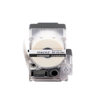 Casete de 45 Etiquetas Autolaminadas de 25.4 x 165.1 mm (1 x 6.5 pulgadas), para Cables de 4 a 8.1 mm (0.16 a 0.32 pulgadas) de Diámetro, Área de Impresión Color Blanco