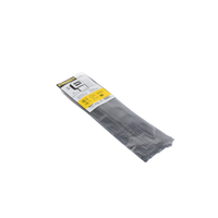 Cincho de Nylon 6.6 StrongHold™, 370mm largo x 3.6mm ancho, Color Negro, Exterior Resistente a Rayos UV, Paquete de 100pz