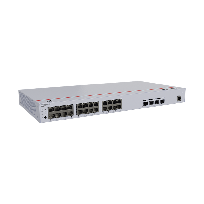 Switch de Acceso eKit Administrable / Capa 2 / 24 Puertos PoE+ Gigabit + 4 Puertos SFP+/SFP + Puerto de Consola  / Poe Perpetuo / Presupuesto PoE 400 W / Sin Licenciamiento