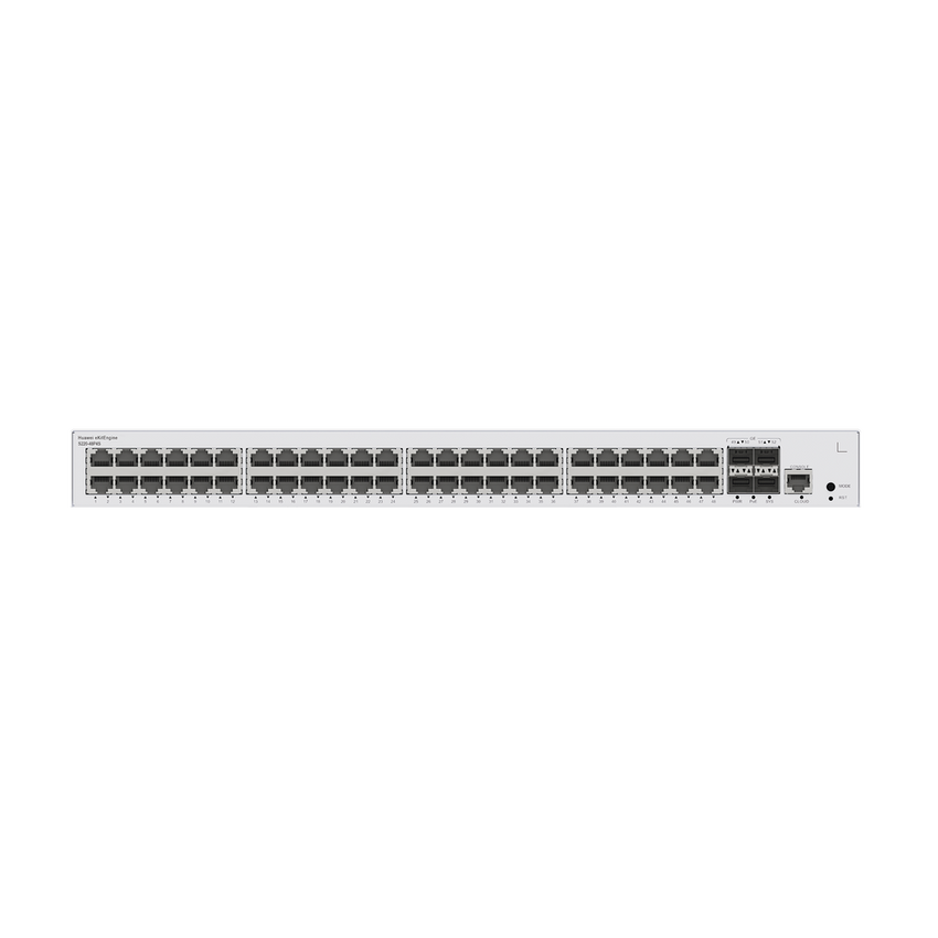 Switch de Acceso Gigabit Administrable PoE Capa 2 / 48 puertos 10/100/1000 Mbps (PoE) / 4 Puertos 1GE SFP Uplink / ERPS / IMGP Snooping / DHCP Snooping / PoE Perpetuo / 380W / Administración Nube Gratis