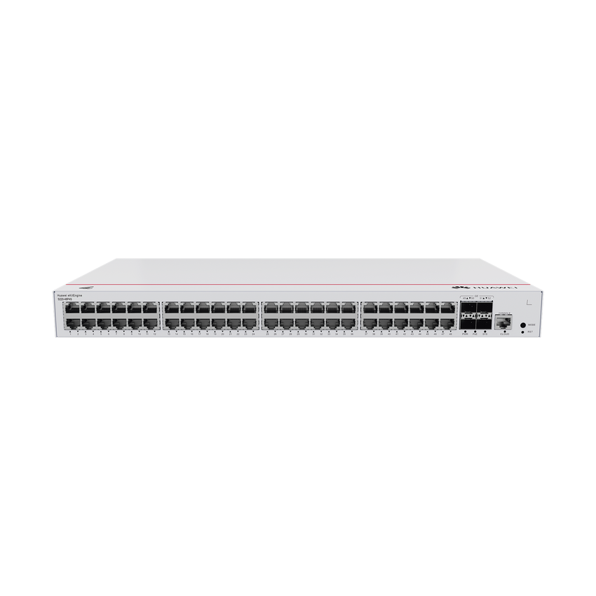 Switch de Acceso Gigabit Administrable PoE Capa 2 / 48 puertos 10/100/1000 Mbps (PoE) / 4 Puertos 1GE SFP Uplink / ERPS / IMGP Snooping / DHCP Snooping / PoE Perpetuo / 380W / Administración Nube Gratis