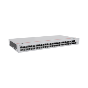 Switch de Acceso Gigabit Administrable PoE Capa 2 / 48 puertos 10/100/1000 Mbps (PoE) / 4 Puertos 10GE SFP+ Uplink / ERPS / IMGP Snooping / DHCP Snooping / PoE Perpetuo / 380W / Administración Nube Gratis