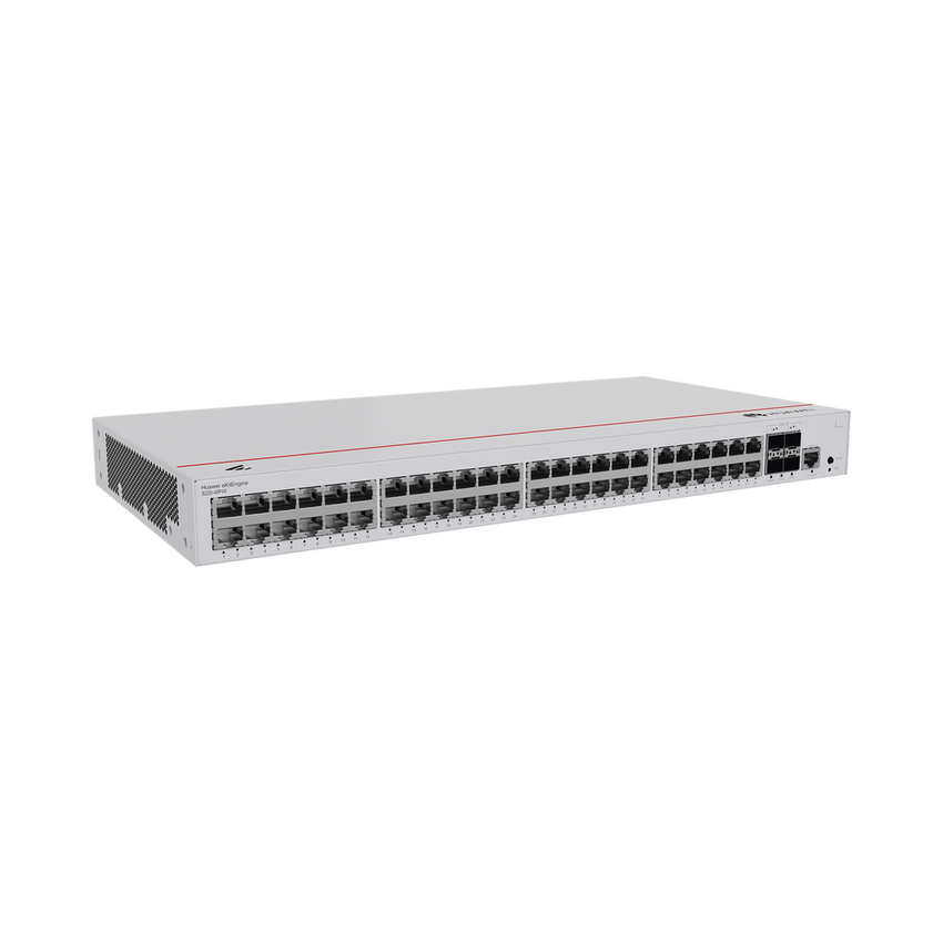 Switch de Acceso Gigabit Administrable PoE Capa 2 / 48 puertos 10/100/1000 Mbps (PoE) / 4 Puertos 10GE SFP+ Uplink / ERPS / IMGP Snooping / DHCP Snooping / PoE Perpetuo / 380W / Administración Nube Gratis