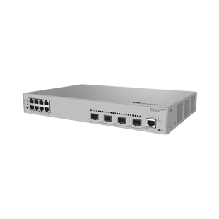 Switch de Acceso Gigabit Administrable PoE Capa 2 / 8 puertos 10/100/1000 Mbps (PoE) / 2 Puertos 1GE SFP Uplink / ERPS / IMGP Snooping / DHCP Snooping / PoE Perpetuo / 125W / Administración Nube Gratis