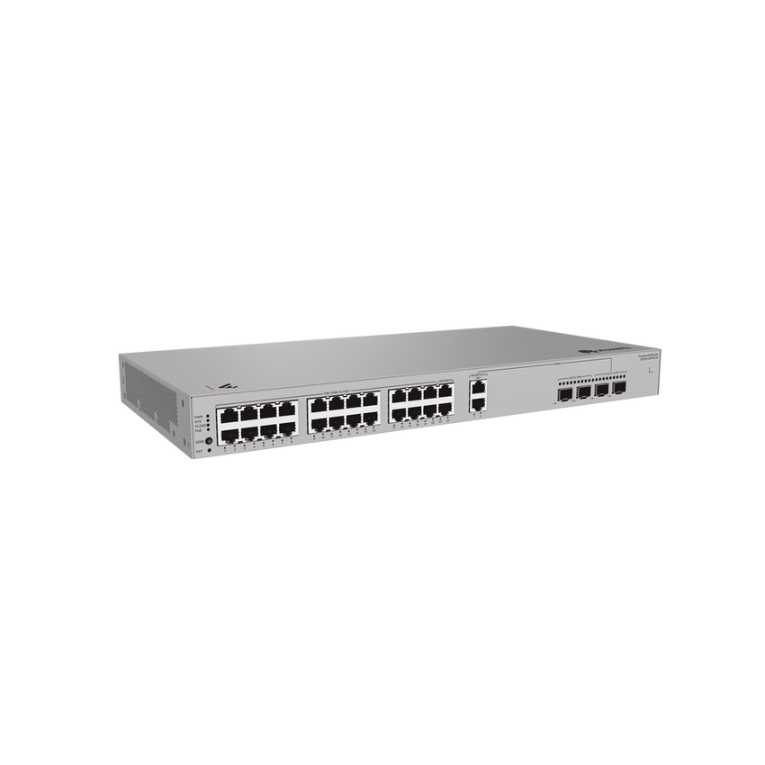 Switch de Acceso eKit Administrable / Capa 2 / 22 Puertos PoE+ Gigabit + 2 Puertos PoE+ 2.5 Gbps + 2 Puertos SFP(2.5 Gbps) + 2 Puertos SFP+(10 Gbps) / PoE Perpetuo / Presupuesto PoE 400 W / Sin Licenciamiento