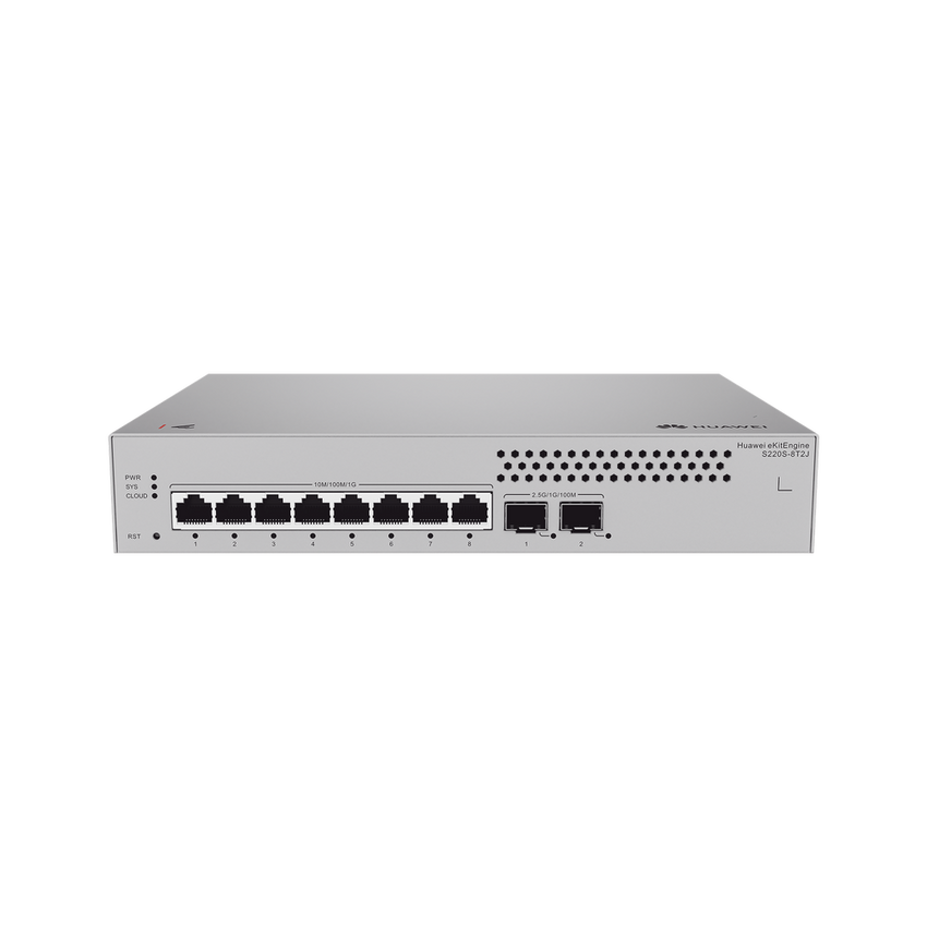 Switch de Acceso eKit Administrable Capa 2 / 8 Puertos Gigabit / 2 Puertos SFP 1-2.5 Gbps / Gestión Gratuita desde la Nube / Libre de Licenciamiento