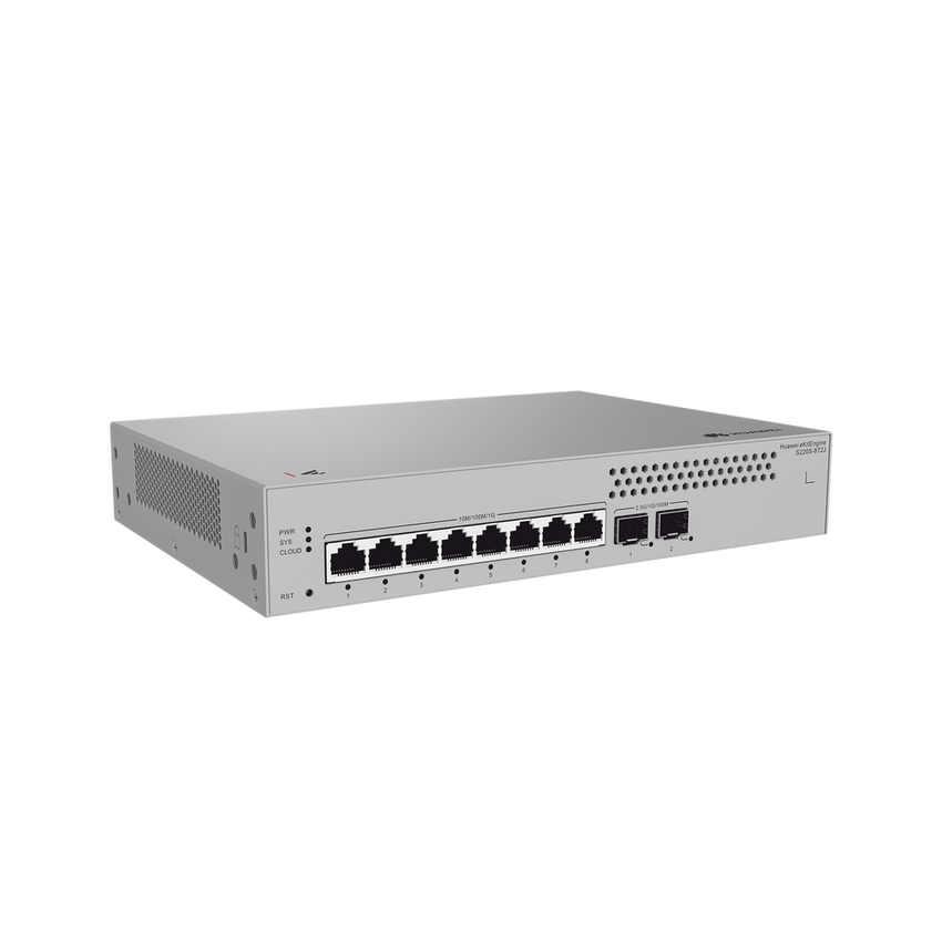 Switch de Acceso eKit Administrable Capa 2 / 8 Puertos Gigabit / 2 Puertos SFP 1-2.5 Gbps / Gestión Gratuita desde la Nube / Libre de Licenciamiento
