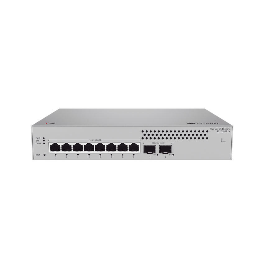 Switch de Acceso Gigabit Administrable Capa 2 / 8 puertos 10/100/1000 Mbps / 2 Puertos 10GE SFP Uplink  / ERPS / IMGP Snooping / DHCP Snooping / Administración Nube Gratis