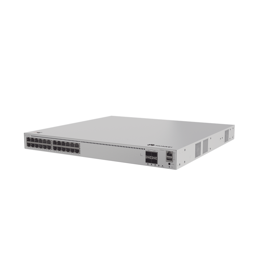 Switch de Distribución/Core Gigabit Administrable PoE Capa 3 / 24 puertos 1000/2.5Gbps (PoE) / 4 Puertos 10GE SFP+ Uplink / ERPS / Rutas Estáticas / iStack / PoE Perpetuo / 400W / Administración Nube Gratis