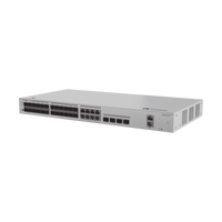 Switch de Distribución/Core Gigabit Administrable  Capa 3 / 24 puertos 1GE SFP ( Combo con 8 Puertos 10/100/1000 Mbps) / 4 Puertos 10GE SFP+ Uplink / ERPS / Rutas Estáticas / iStack / Administración Nube Gratis