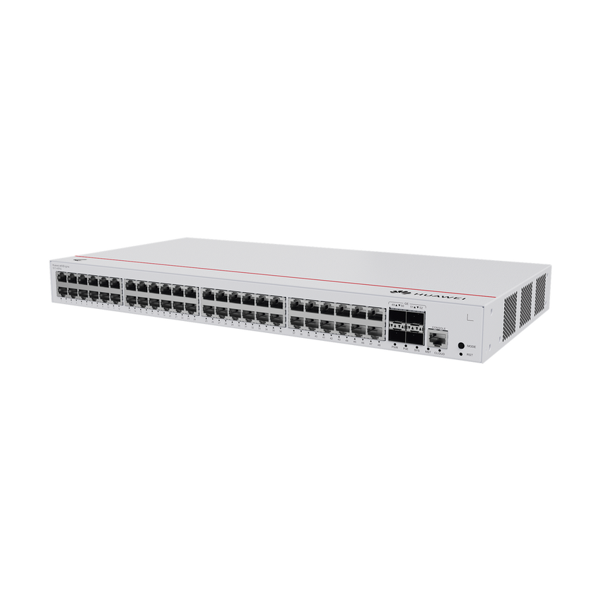 Switch de Distribución/Core Gigabit Administrable PoE Capa 3 / 48 puertos 10/100/1000 Mbps (PoE) / 4 Puertos 1GE SFP Uplink / ERPS / Rutas Estáticas / iStack / PoE Perpetuo / 380W / Administración Nube Gratis