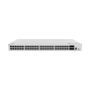 Switch de Distribución/Core Gigabit Administrable PoE Capa 3 / 48 puertos 10/100/1000 Mbps (PoE) / 4 Puertos 1GE SFP Uplink / ERPS / Rutas Estáticas / iStack / PoE Perpetuo / 380W / Administración Nube Gratis