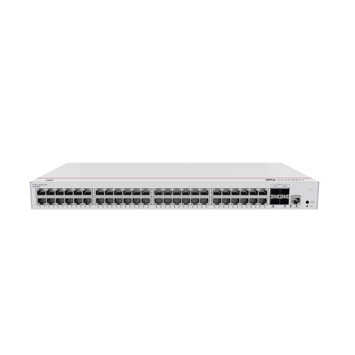 Switch de Distribución/Core Gigabit Administrable  Capa 3 / 48 puertos 10/100/1000 Mbps  / 4 Puertos 10GE SFP+ Uplink / ERPS / Rutas Estáticas / iStack / Administración Nube Gratis