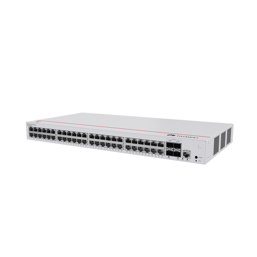 Switch de Distribución/Core Gigabit Administrable  Capa 3 / 48 puertos 10/100/1000 Mbps  / 4 Puertos 10GE SFP+ Uplink / ERPS / Rutas Estáticas / iStack / Administración Nube Gratis