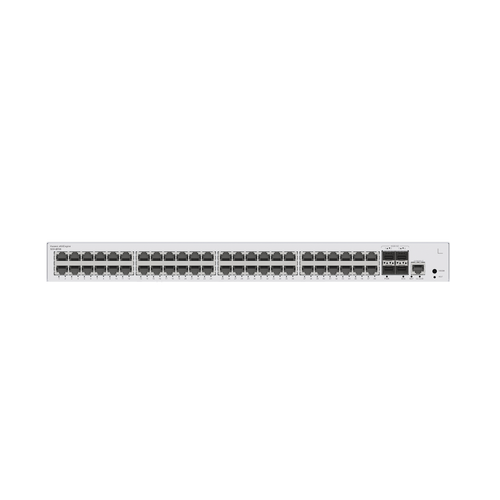 Switch de Distribución/Core Gigabit Administrable  Capa 3 / 48 puertos 10/100/1000 Mbps  / 4 Puertos 10GE SFP+ Uplink / ERPS / Rutas Estáticas / iStack / Administración Nube Gratis