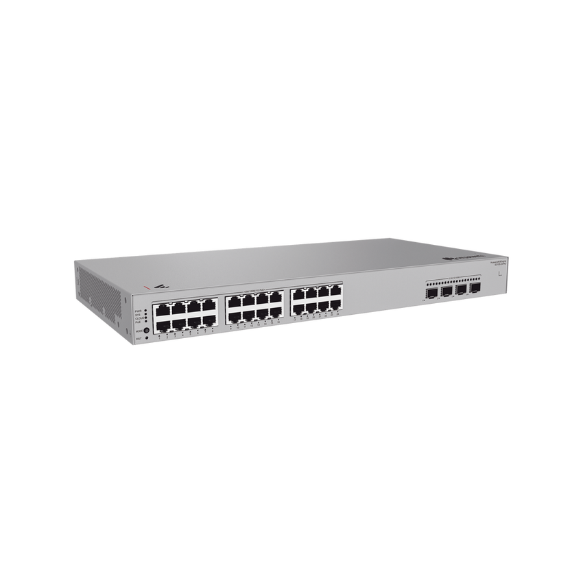 Switch de Acceso Gigabit Administrable PoE Capa 2+ / 24 puertos 10/100/1000 Mbps (PoE) / 4 Puertos 2.5GE SFP Uplink  / ERPS / Rutas Estáticas / PoE Perpetuo / 400 W / Administración Nube Gratis