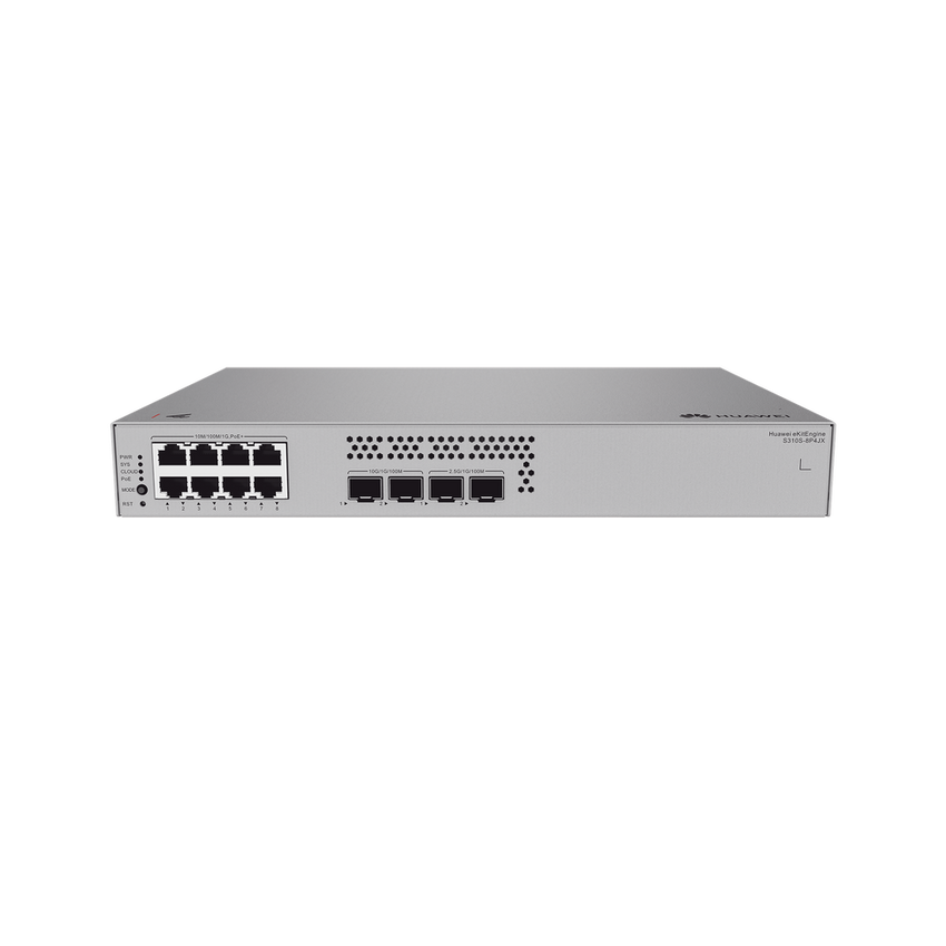 Switch de Acceso Gigabit Administrable PoE Capa 2+ / 8 puertos 10/100/1000 Mbps (PoE) / 2 Puertos 2.5GE SFP + 2 Puertos 10GE SFP+ Uplink  / ERPS / Rutas Estáticas / PoE Perpetuo / 128 W / Administración Nube Gratis