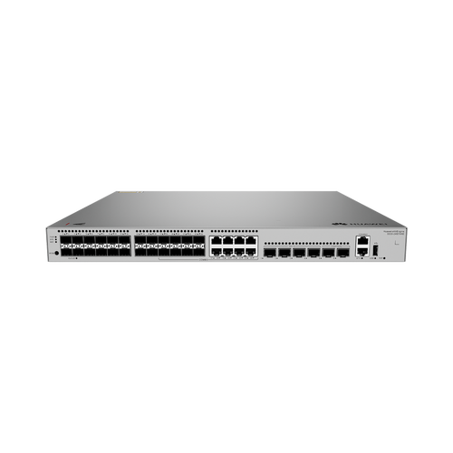 Switch Empresarial Core Gigabit Administrable  Capa 3 / 24 puertos 1GE SFP ( Combo con 8 Puertos 10/100/1000 Mbps) / 4 Puertos 10GE SFP+ Uplink / 2 Puertos 10GE SFP+ (Stack) / ERPS / Ruteo Dinámico (RIP, OSPF, IS-IS y BGP)  / iStack / Administraci&