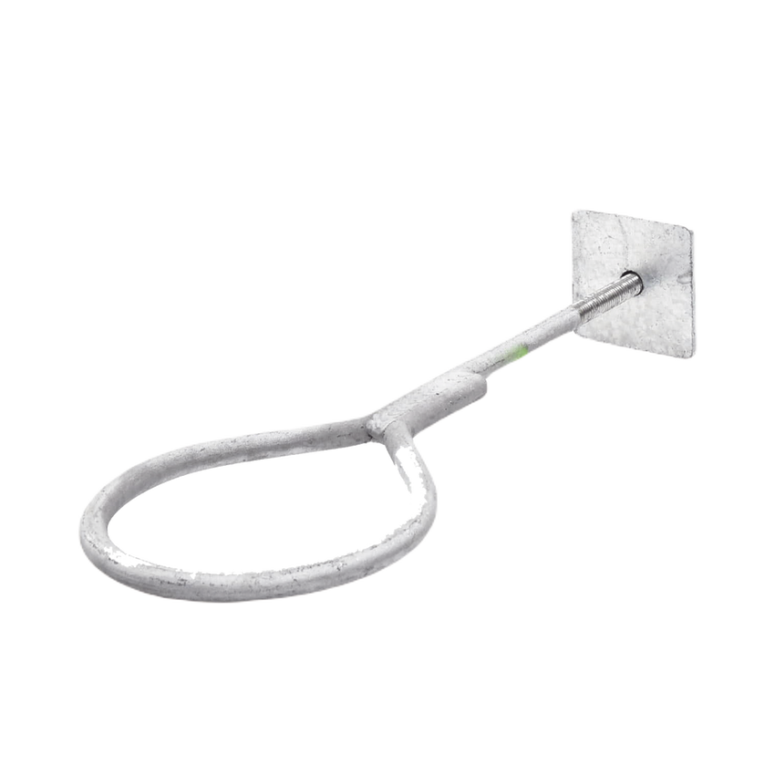 Ancla con Aro, largo: 40 cm. de 1/2" de espesor para Losa o Pared. Galvanizado por Inmersión.