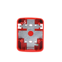 Caja de Montaje en Pared para Bocina y Bocina con Lampara Estroboscopica y para montaje en Techo de Bocinas, Color Rojo
