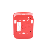 Caja de Montaje en Pared para Bocina y Bocina con Lampara Estroboscopica y para montaje en Techo de Bocinas, Color Rojo