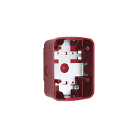 Caja de Montaje en Pared para Bocina y Bocina con Lampara Estroboscopica y para montaje en Techo de Bocinas, Color Rojo