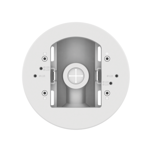Montaje adaptador para instalacion en poste de camaras Domo y Bala serie X o P marca Hanwha