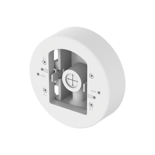 Montaje adaptador para instalacion en poste de camaras Domo y Bala serie X o P marca Hanwha