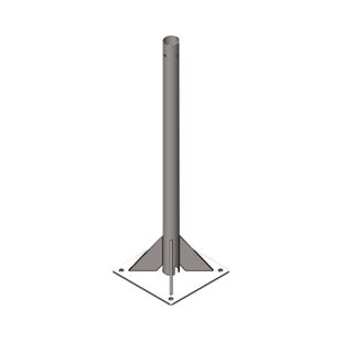 Mástil de 5 metros por 2" de Diámetro. Galvanizado por Inmersión en Caliente.