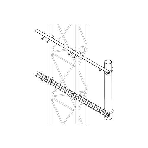 Brazo Lateral Liviano para Tramo STZ30G Galvanizado por Inmersión en Caliente.