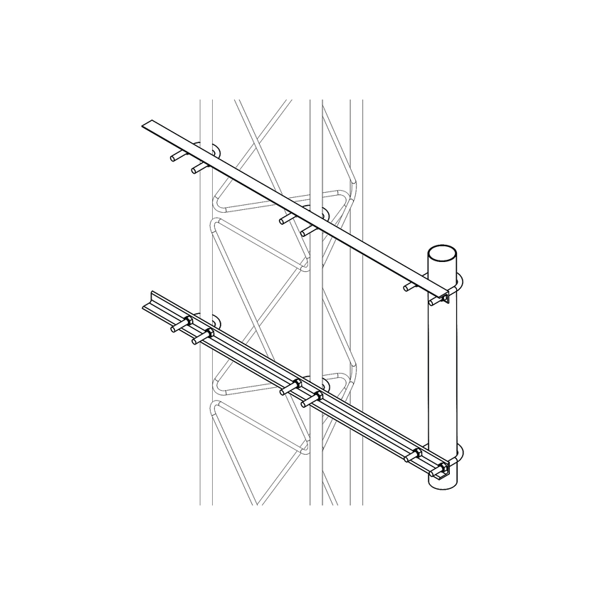 Brazo Lateral Liviano para Tramo STZ30G Galvanizado por Inmersión en Caliente.