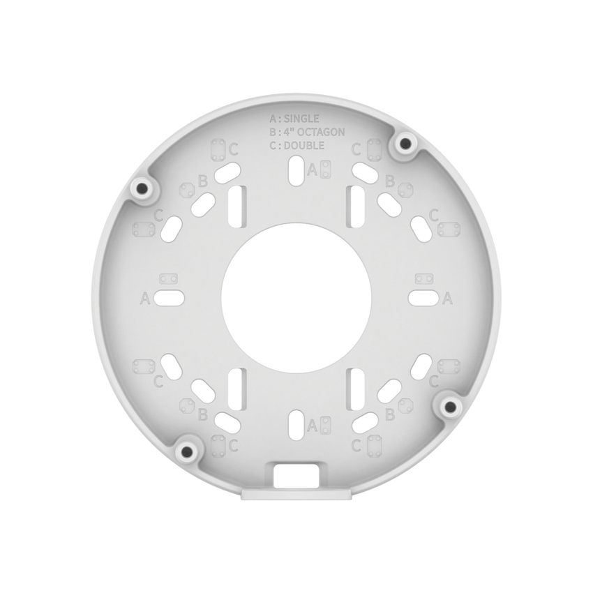 Caja de conexion para tipo Domo y Flat-eye Hanwha  QNE-8011R, QNE-8021R, QND-6011, QNV-C8083R, QNV-C9083R