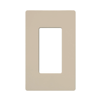 Placa de pared 1 espacio, para atenuador (dimmer), apagador ó control remoto inalámbrico LUTRON.