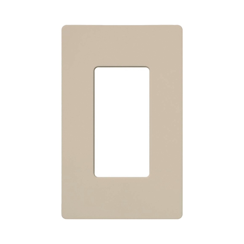 Placa de pared 1 espacio, para atenuador (dimmer), apagador ó control remoto inalámbrico LUTRON.
