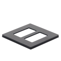TAPA P/SWITCH /DIMMER 2 ESPACIOS